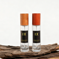 Atomizador de Perfume de Vidrio de Lujo de 10 ml, Portátil y Recargable, con Bomba de Aluminio y Cuello Roscado