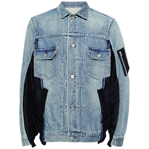 Chắp vá denim áo khoác | tùy chỉnh thiết kế bất đối xứng | 2025 Grunge hồi sinh | thấp moq 50 cái - Product Image 4