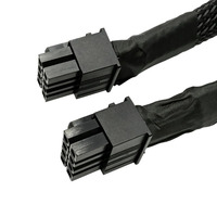 Câble d'extension d'alimentation GPU PCIE 8 broches 16AWG en cuivre étamé avec gaine tressée pour alimentation modulaire de bureau et carte graphique