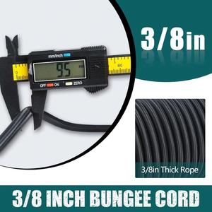 Strong Durable Coated Braided Nylon Rubber Bungee Cord 3/8" X 50ft High Tenacity Elastic Garment Bags Kayak <b>Tent</b> Poles DIY Tie - Product Image 2
