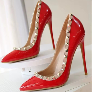 <span class=keywords><strong>Scarpe</strong></span> da Sposa Artigianali di Alta Qualità per Donna, Tacchi Altissimi <span class=keywords><strong>con</strong></span> <span class=keywords><strong>Borchie</strong></span>, 12cm, Slip-On, Estate-Autunno - Product Image 1