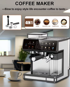 Machine à café expresso semi-automatique en acier inoxydable, cappuccino, Kahve Makinesi, système d'eau chaude, UE, pour hôtel, usage domestique - Product Image 2