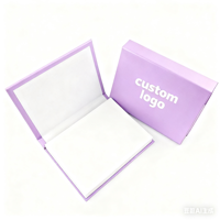 Logo personnalisé publicitaire bloc-notes autocollant mémo coloré auto-adhésif avec couverture rigide pour cadeau de promotion