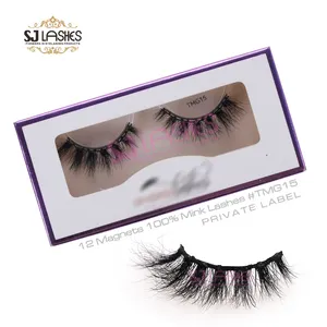 12 Eyelash Magnets Mink Magnetic Eyelashes No Glue With Magnetic Eyeliner Wholesale Waterproof Magnetic Lashes