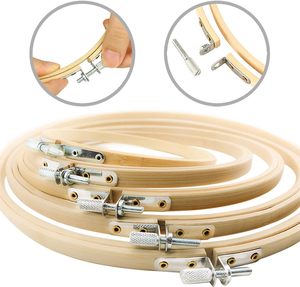Aros de <span class=keywords><strong>Bordado</strong></span> de Bambú Natural de Primera Calidad Ajustables de Alta Calidad para Punto de Cruz, Manualidades <span class=keywords><strong>y</strong></span> <span class=keywords><strong>Costura</strong></span> <span class=keywords><strong>a</strong></span> <span class=keywords><strong>Mano</strong></span> - Product Image 3