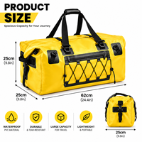 Sac de voyage étanche en PVC, sac de sport portable de 40L, grande capacité, sac étanche à fermeture enroulable, bretelles détachables, camping, voyage, sports nautiques