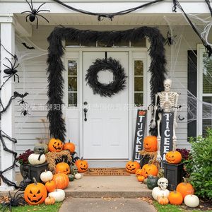 Guirlande de pin noir Xuanhaoyuan pour Halloween, 60 cm, pour la décoration de la maison et les fêtes - Product Image 5