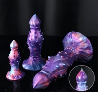 Dildo monstre pour massage de la prostate et du point G, en silicone liquide, à texture écailles de dragon, Dildo fantaisie texturé en forme d'animal, Jouet pour adulte