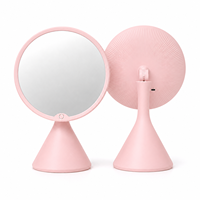 Miroir de courtoisie LED rond OEM avec commande tactile et chargement USB-C pour chambre, hôtel et commerce de détail