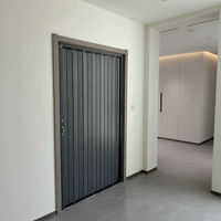 Système de porte coulissante et pliante manuelle en alliage d'aluminium au design minimaliste pour cuisine, salle de bain et toilettes, fini
