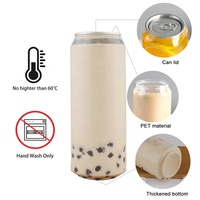 Transparante Plastic Flessen Met Trekring Voor Vruchtensap Soda Water Koude Dranken Bubbel Thee Koffie Drankblikjes-Aluminium Dop