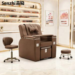 Fauteuil de Pédicure Électrique de Luxe Moderne avec Massage, Marron, Fauteuil de Bain de <span class=keywords><strong>Pieds</strong></span> et Spa, Vente en Gros - Product Image 1