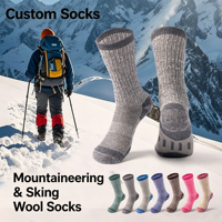 Chaussettes de sport unisexes en laine mérinos de luxe pour l'aventure en plein air hivernale, le camping, la randonnée, le ski, respirantes, chaudes, confort thermique