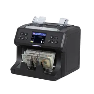 Dual CIS Counterfeit Dollar Sorting Machine Auto Currency Identiication Mixed Value Bill Counter