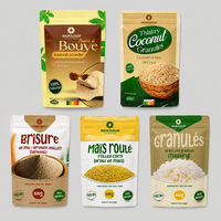 Sachet Doypack à Fermeture Éclair Personnalisé Imprimé, Qualité Alimentaire, Haute Barrière Anti-Humidité, pour Stockage de Céréales, Grains Secs et Haricots