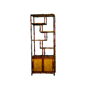 Bamboo Handmade Antique Display Shelf Ming Style Multi Layer Tea Set Storage Rack - Product Image 5