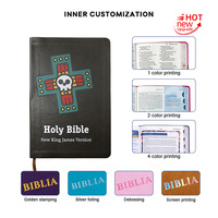 Biblia NKJV Moderna con Tapa Blanda de Cuero PU, Regalo Espiritual y Devocional, Nueva Biblia de James en Oferta