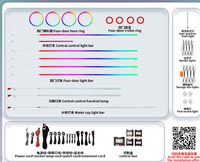 Kit de 30 Luces Ambientales de Color Fantasma para Jetour Dashing 23-24, Control por Aplicación WeChat, Lámpara LED Interior para Auto