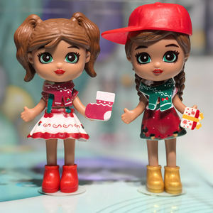 Nouvelle poupée de Noël pour enfants, petite poupée de 4 pouces pour filles avec accessoires dans une boîte surprise, mini-<span class=keywords><strong>jouets</strong></span> pour cadeau - Product Image 4