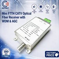 Récepteur optique CATV actif KEXINT 1550nm avec triplexeur WDM et AGC, sortie RF 45-1000MHz