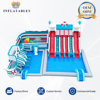 Parc aquatique gonflable pour fête de carnaval d'été, toboggan gonflable personnalisé, parc aquatique gonflable pour enfants et adultes