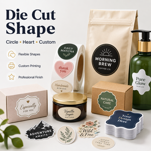 Autocollants personnalisés découpés à la forme, plusieurs formes, livraison rapide, étiquettes personnalisées avec logo pour la décoration de cadeaux et de marques - Product Image 3