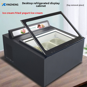 YINZHENG Vetrina Espositiva Commerciale da Tavolo per Ghiaccio Duro, Self-Service, Monotemperatura, con Porta a Sollevamento, 2 Ripiani, No-Frost, Portatile - Product Image 3