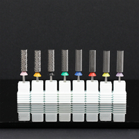Brocas de carburo de tungsteno cónicas para taladro de uñas, accesorios de corte cruzado súper largos personalizados para pulido eléctrico