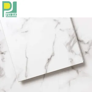 Indoor Interlocking 5Mm Thick Pvc Vinyl Double Click Lamin Marble Floor Tile Cover