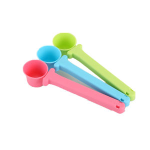 Sendok Teh Desainer Lucu Murah Grosir Sendok Takar Sendok Teh Plastik Daur Ulang dengan Klip Tas - Product Image 2