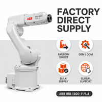 Bras robotisé ABB IRB 1300-12/1.4 à 6 axes, charge utile de 12 kg, portée de 1400 mm pour l'assemblage de haute précision pour l'automatisation des usines