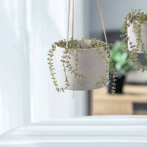 Grand <span class=keywords><strong>pot</strong></span> <span class=keywords><strong>de</strong></span> fleurs en céramique blanche mate pour intérieur et extérieur, jardinière suspendue, décor <span class=keywords><strong>de</strong></span> jardin et <span class=keywords><strong>de</strong></span> balcon, intérieur et extérieur en céramique - Product Image 4