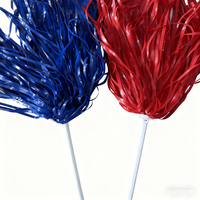 Pompons de cheerleading pour carnaval, pompons en plastique métallisé, pompons de cheerleading violets, verts, dorés, pour les défilés du Mardi Gras, les événements sportifs