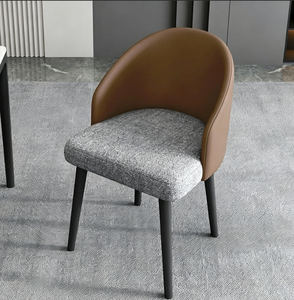 Chaise de salle à manger rembourrée moderne, style italien, sans accoudoirs, pieds en métal, pour salle à manger d'hôtel - Product Image 5