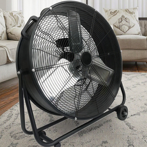 Ventilateur industriel en métal noir en forme de U de 30 pouces haute puissance, moteur à fil de cuivre de haute qualité, ventilateur portable silencieux pour l'extérieur, les hôtels et les sols - Product Image 3