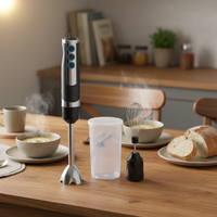 Mini mixeur plongeant portatif, moteur en cuivre pur, commande par bouton-poussoir, vitesse variable, 800W, capacité 600ml, usage domestique