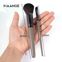 MAANGE 5pcs pinceaux de maquillage brun de haute qualité pour le fard à paupières pinceau professionnel pour les sourcils set de maquillage de marque privée