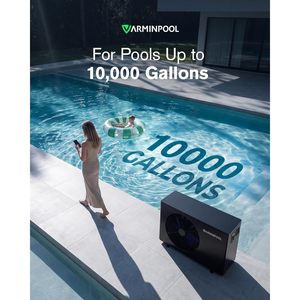 Pompe à chaleur pour piscine Varminpool 40000 Btu 220-240 V pour piscine hors sol ou enterrée de plus de 10000 gallons, chauffage électrique avec commande par application - Product Image 3