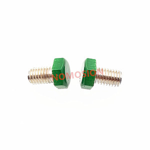 Perno hexagonal de cobre niquelado M5 pintado de verde para aparatos de iluminación - Product Image 3