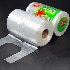 Custom Size Logo Supermarket Bakery Restaurant Fruit Vegetable Food <b>Storage</b> <b>Plastic</b> Roll Packaging Poly Bag - Product Image 3