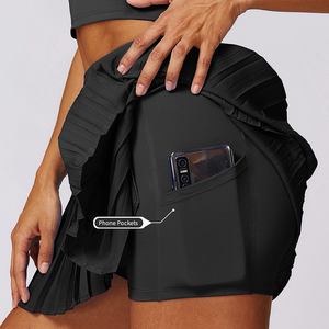 Conjunto DE TENIS personalizado, conjunto de falda de tenis con bolsillos laterales para golf, pantalones cortos con forro, conjunto de falda de tenis de secado rápido, conjunto de falda de tenis para mujer - Product Image 3