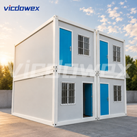 VICDOWEX Maison Conteneur Modulaire Contemporaine Préfabriquée pour Bureaux, Entrepôts, Dortoirs et Camps
