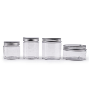 47mm 20ml 25ml 30ml 40ml 50ml 60ml 80ml per uso alimentare bocca larga rotonda vaso di plastica con coperchio in <span class=keywords><strong>alluminio</strong></span> argento - Product Image 2