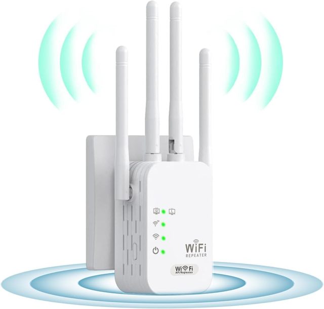 300Mbps Wifi Range Extender 4 Antenna Dual Band 2.4Ghz Long Range Wifi Repeater Wireless Signal Amplifier Extender