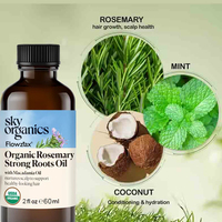 Minyak Rambut Alami Organik untuk Melembapkan, Menambah Volume, Merawat Rambut Kusut, Pijat, dan Merangsang Pertumbuhan Rambut dengan Minyak Mint, Tea Tree, dan Argan