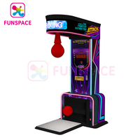 Funspace-máquina de juego de boxeo para deportes de Arcade, máquina de deposición de premios operados por monedas, punzón