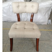 Chaise de salle à manger imprimé léopard Chaise de loisirs à faible hauteur avec boutons tuftés en tissu