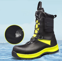 Bottes de lutte contre l'incendie en caoutchouc de pompier de Protection de sécurité à hautes températures et résistantes aux flammes chinoises
