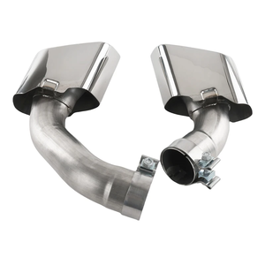 2014-2018 X5 F15 X6 F16 Tuyaux d'échappement en acier inoxydable, embout de <span class=keywords><strong>silencieux</strong></span> à bouche carrée, noir, pour échappement sport 28i 35i X5M - Product Image 3