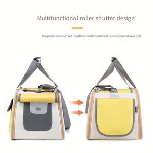 "Transparent Polyester <b>Pet</b> Bag for Cats & Small Dogs Large Capacity Zipper Closure Breathable Foldable" - Product Image 4